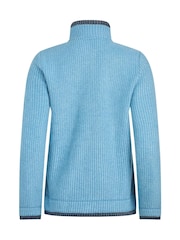 Weird Fish Blue Beye 1/4 Zip Grid Fleece - Image 6 of 6