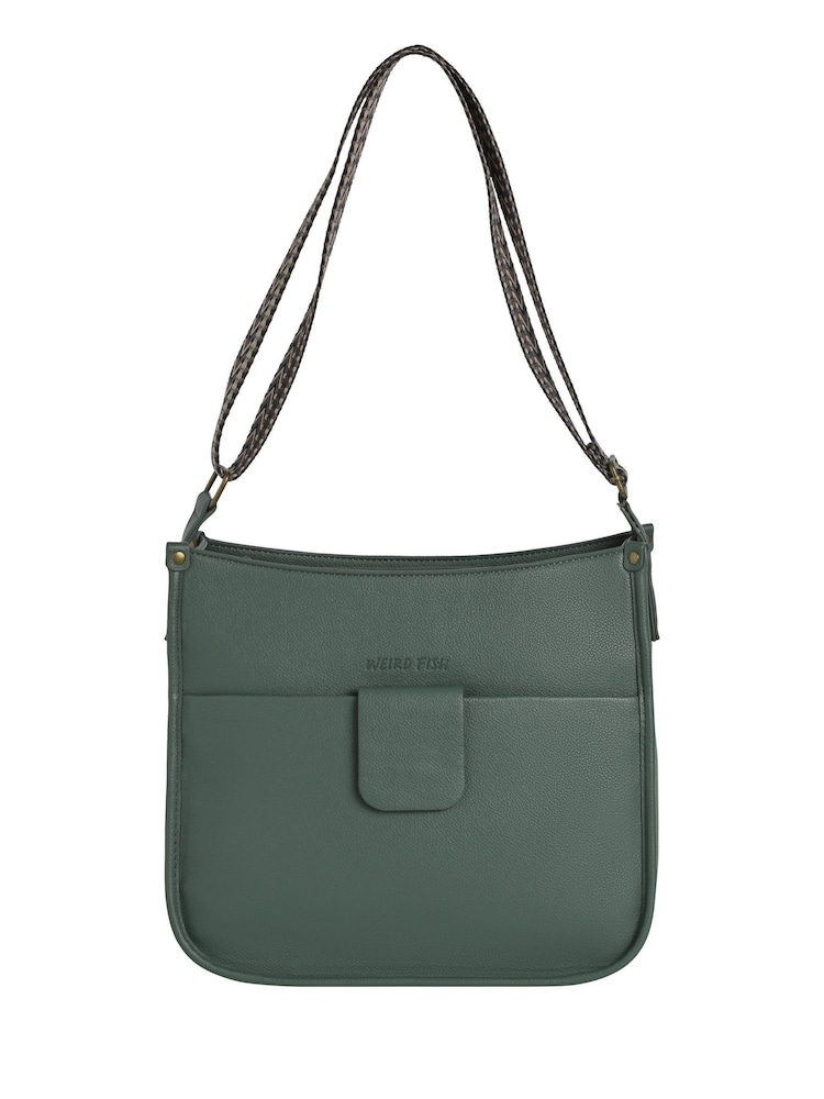 Weird Fish Green Javana Cross Body Saddle Bag - Image 1 of 5 Weird Fish Green Javana Cross Body Saddle Bag - Image 1 of 5
