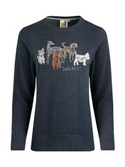 Weird Fish Blue Chidham Crew Neck Sweatshirt - Image 5 of 6