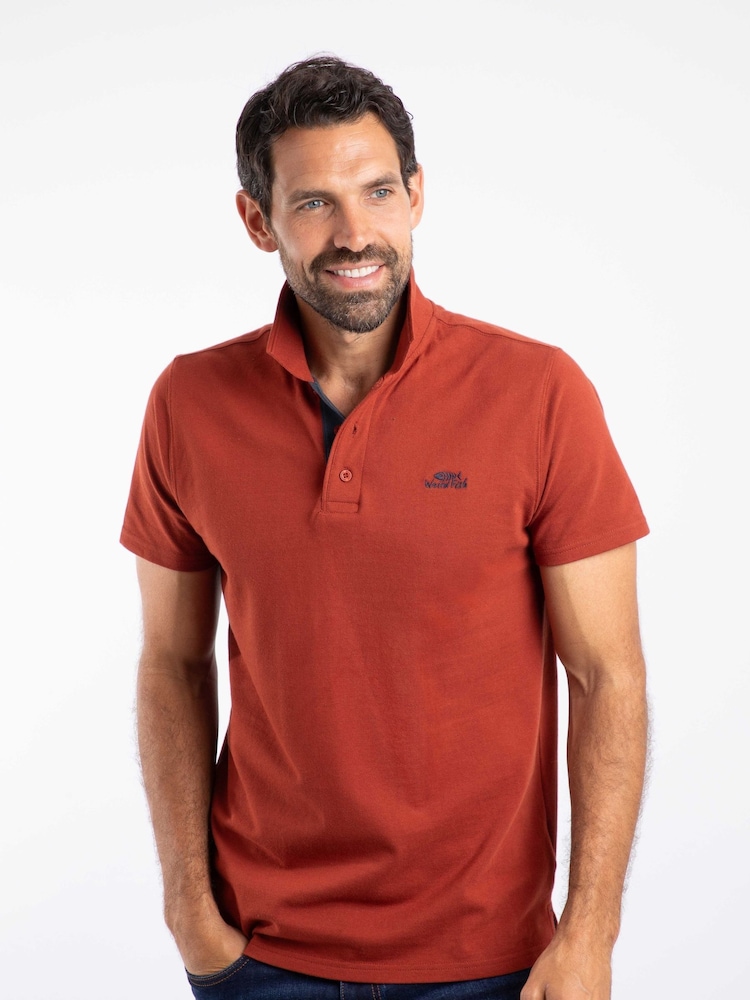 Naranja - Weird Fish Miles Pique Polo Shirt - Imagen 1 de 6