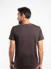 Weird Fish Brown Pyramid Vista Chest Stripe Graphic T-Shirt - Image 2 of 5