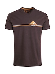 Weird Fish Brown Pyramid Vista Chest Stripe Graphic T-Shirt - Image 5 of 5