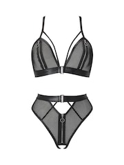 Ann Summers Black Zorah Crotchless Set - Image 4 of 4