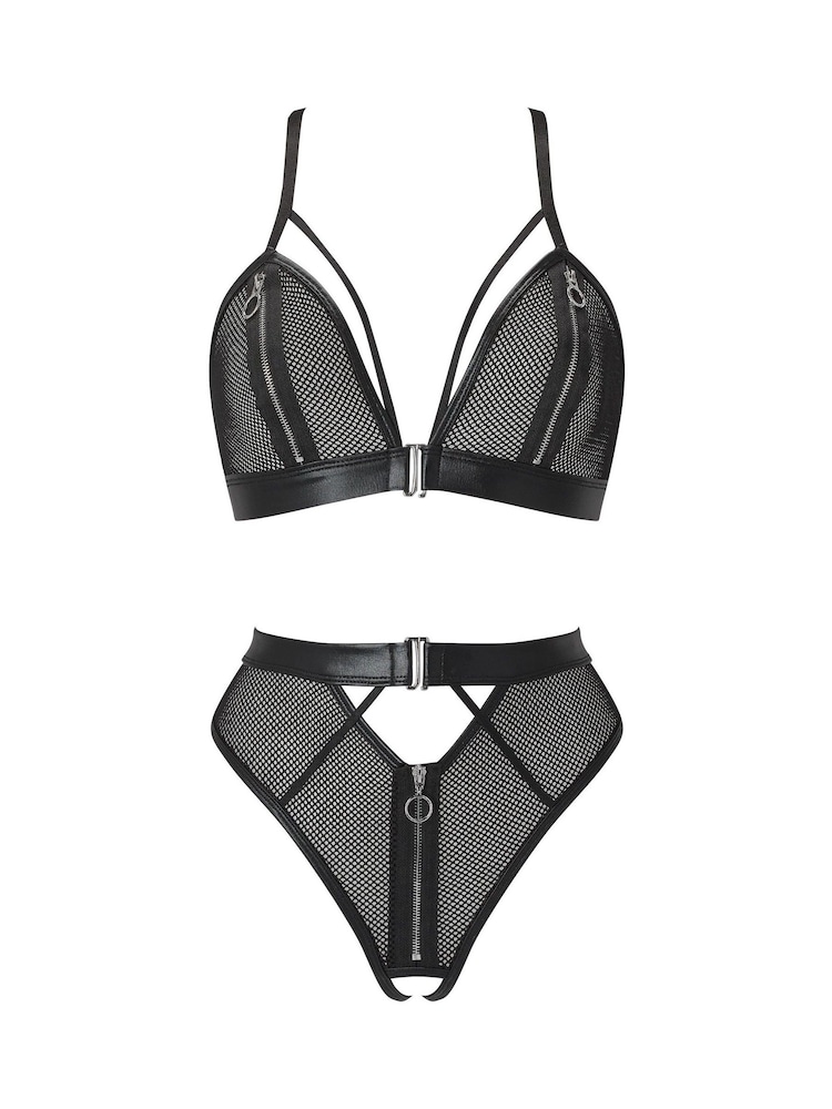 Ann Summers Black Zorah Crotchless Set - Image 4 of 4