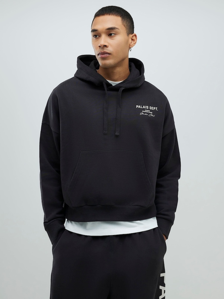 River Island Black Oversized Palais Dept Hoodie - Image 1 of 4