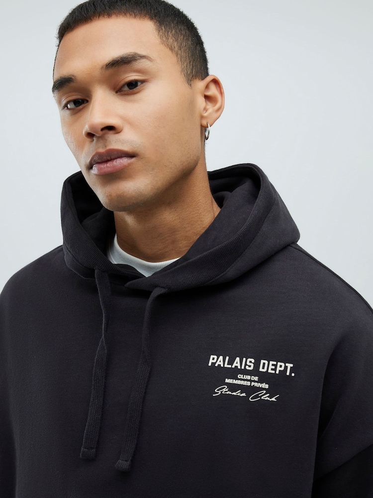 River Island Black Oversized Palais Dept Hoodie - Image 4 of 4