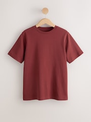 Green/Ecru/Red Heavyweight Basic T-Shirts 3 Pack - Image 4 of 10