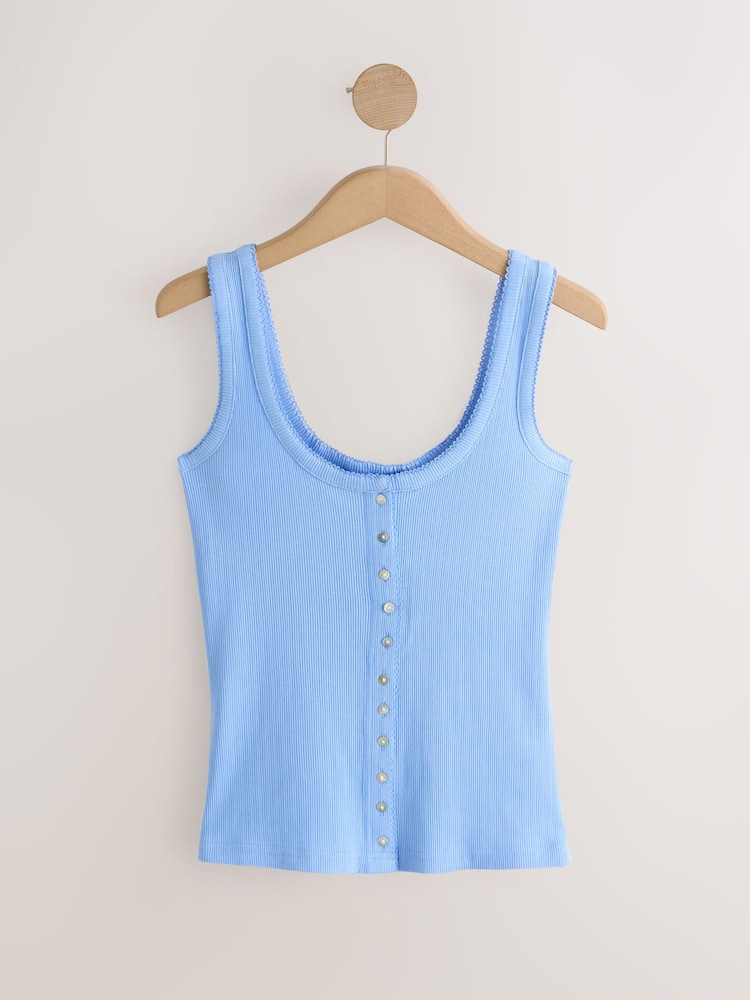 ブルー - ポワンテル キャミソール タンクトップ - 画像 1 / 3
