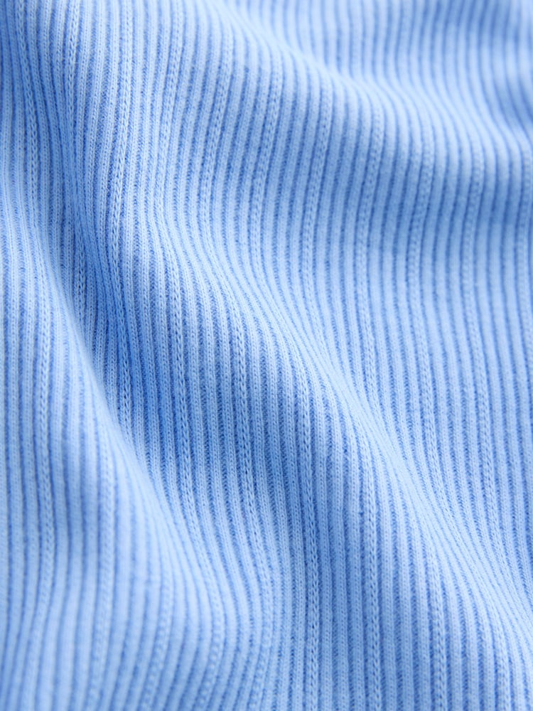 Blue Pointelle Cami Vest Top - Image 8 of 8 Blue Pointelle Cami Vest Top - Image 8 of 8