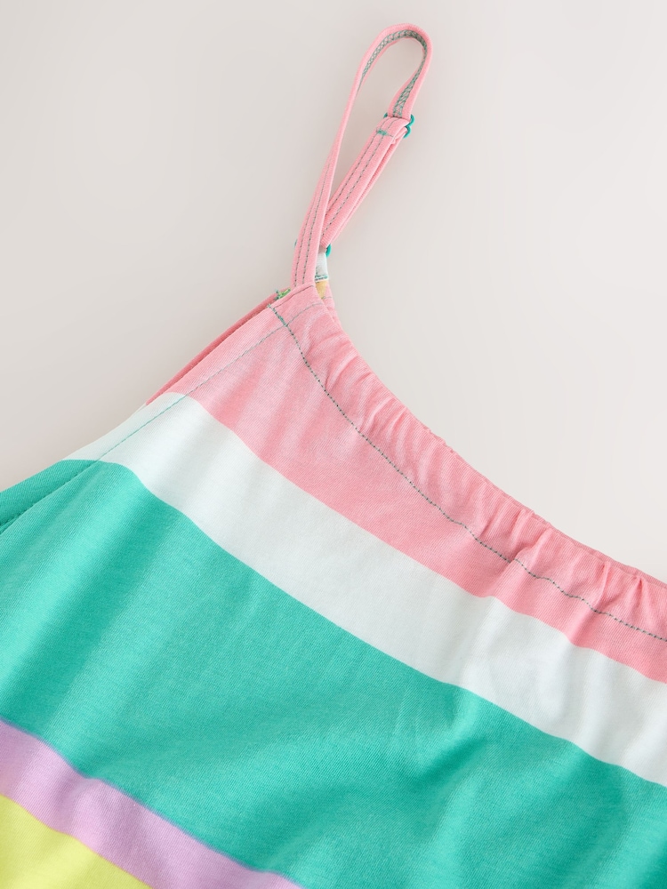 Grün/Pink gestreift - Lightweight Mini Dress - Bild 2 von 3