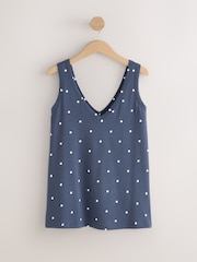Blue/White Polka Dot Modal Slouch Vest - Image 5 of 7