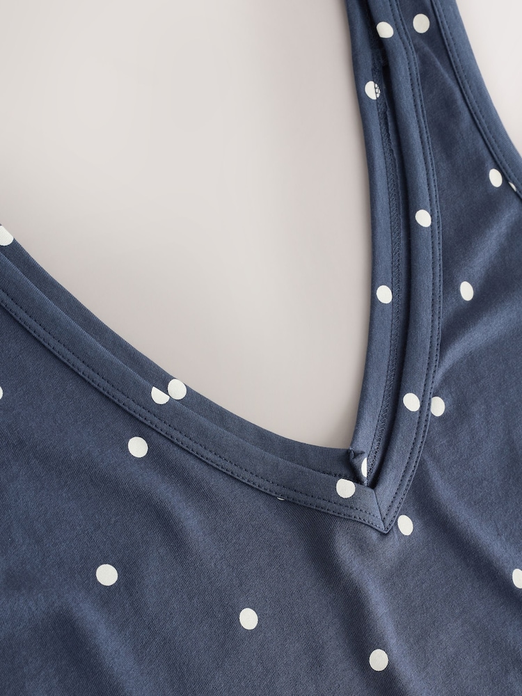 Blue/White Polka Dot Modal Slouch Vest - Image 7 of 7
