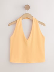 Peach Pink Halter Neck Top - Image 1 of 3
