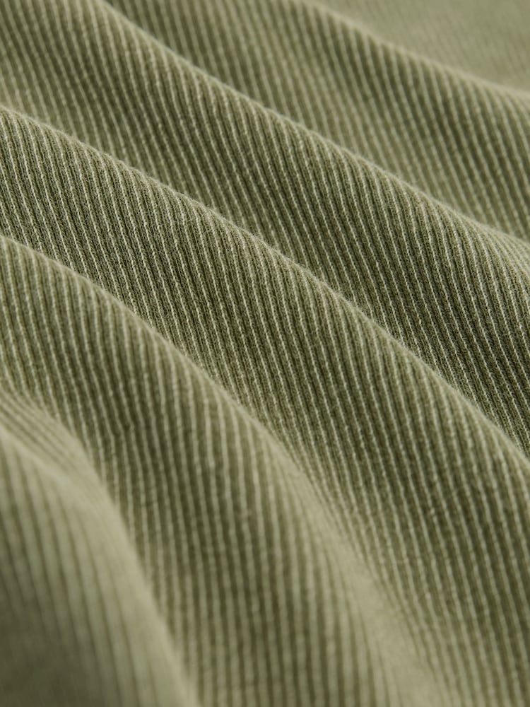 Khaki Green Premium Ribbed Scoop Tank Vest Sleeveless Top - Image 3 of 3