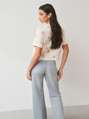 Orange Polka Dot Heavyweight Short Sleeve Crew Neck T-Shirt - Image 4 of 7