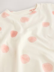 Orange Polka Dot Heavyweight Short Sleeve Crew Neck T-Shirt - Image 7 of 7