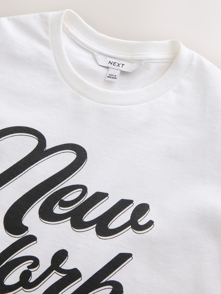 White White Grapic New York Bagel T-Shirt - Image 7 of 7