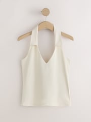 Green/Stripe/Ecru Halter Neck Tops 3 Pack - Image 4 of 7