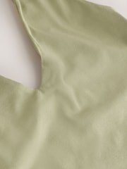 Green/Stripe/Ecru Halter Neck Tops 3 Pack - Image 5 of 7