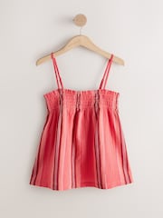Pink/Orange Stripe Cami and Shorts Set - Image 2 of 6