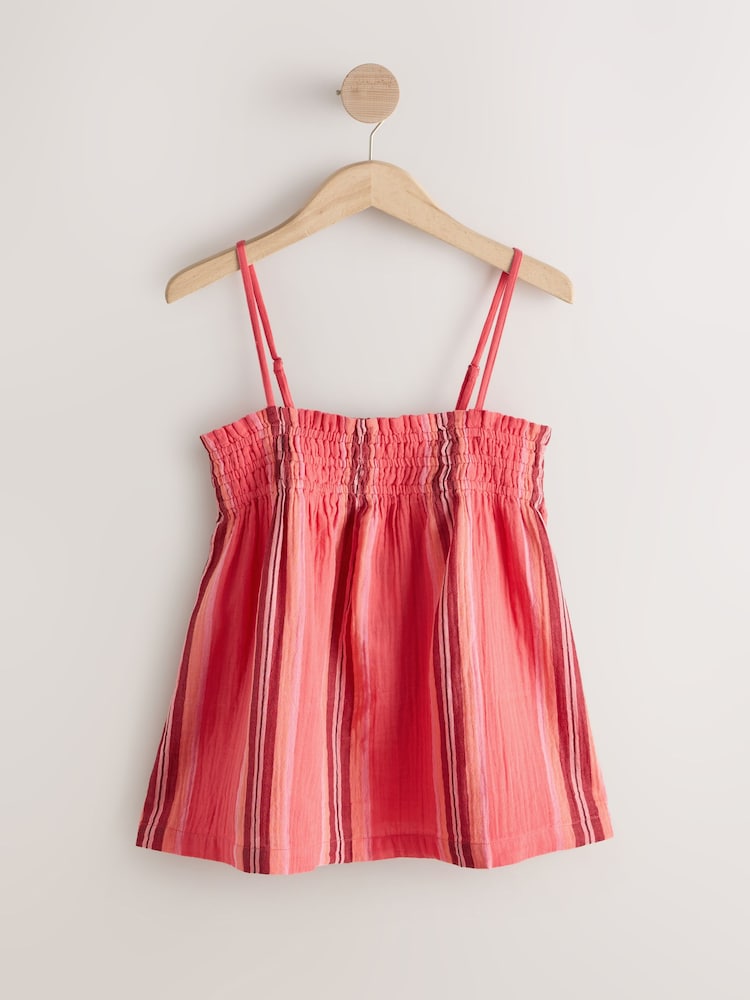 Pink/Orange Stripe Cami and Shorts Set - Image 2 of 6