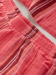 Pink/Orange Stripe Cami and Shorts Set - Image 8 of 9