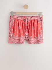 Red Bandana Print Shorts - Image 5 of 7