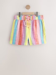 Multi Colour Stripe Double Cloth Board Shorts - Image 6 of 8