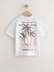 White Palm Embroidery Short Sleeve Graphic T-Shirt (3-16yrs) - Image 5 of 8