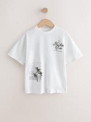 White Palm Embroidery Short Sleeve Graphic T-Shirt (3-16yrs) - Image 6 of 8