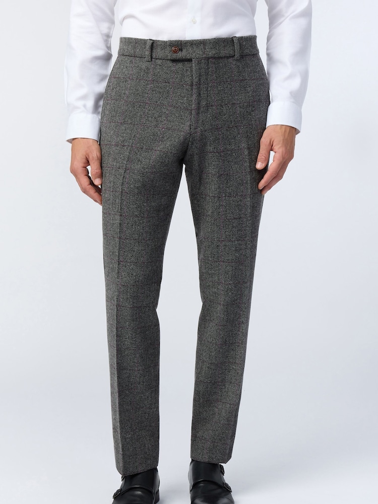 Antique Rogue Grey Jace Tweed Trousers - Image 1 of 3