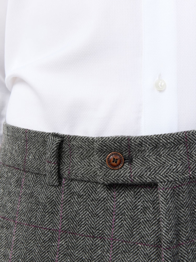 Antique Rogue Grey Jace Tweed Trousers - Image 2 of 3