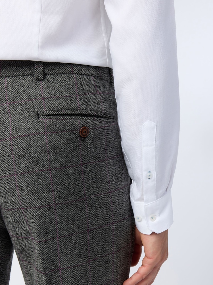 Antique Rogue Grey Jace Tweed Trousers - Image 3 of 3