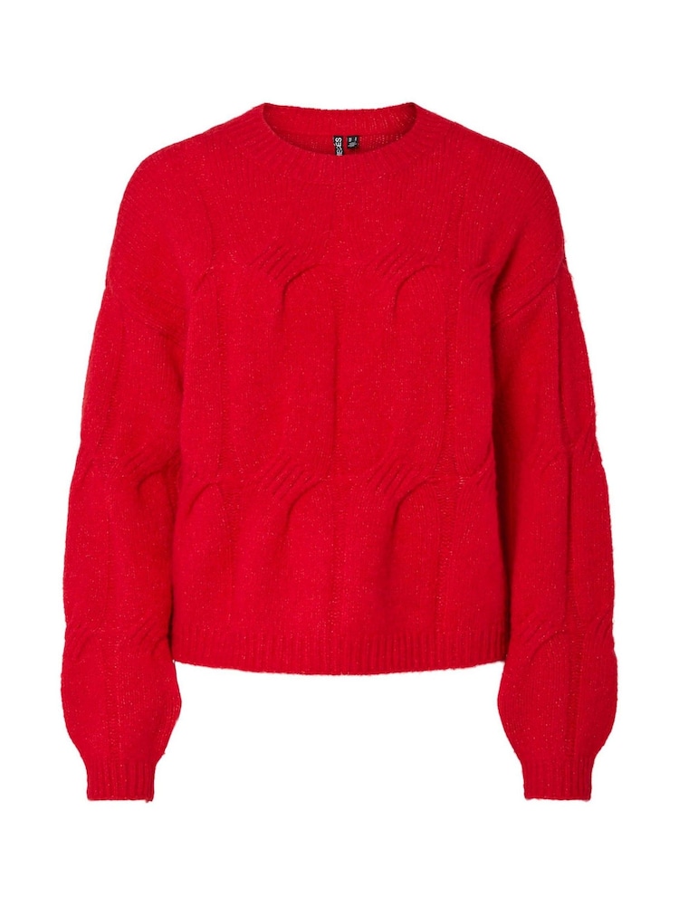 Pieces Red Long Sleeve Cable Knit Jumper - Image 1 of 2 Pieces Red Long Sleeve Cable Knit Jumper - Image 1 of 2