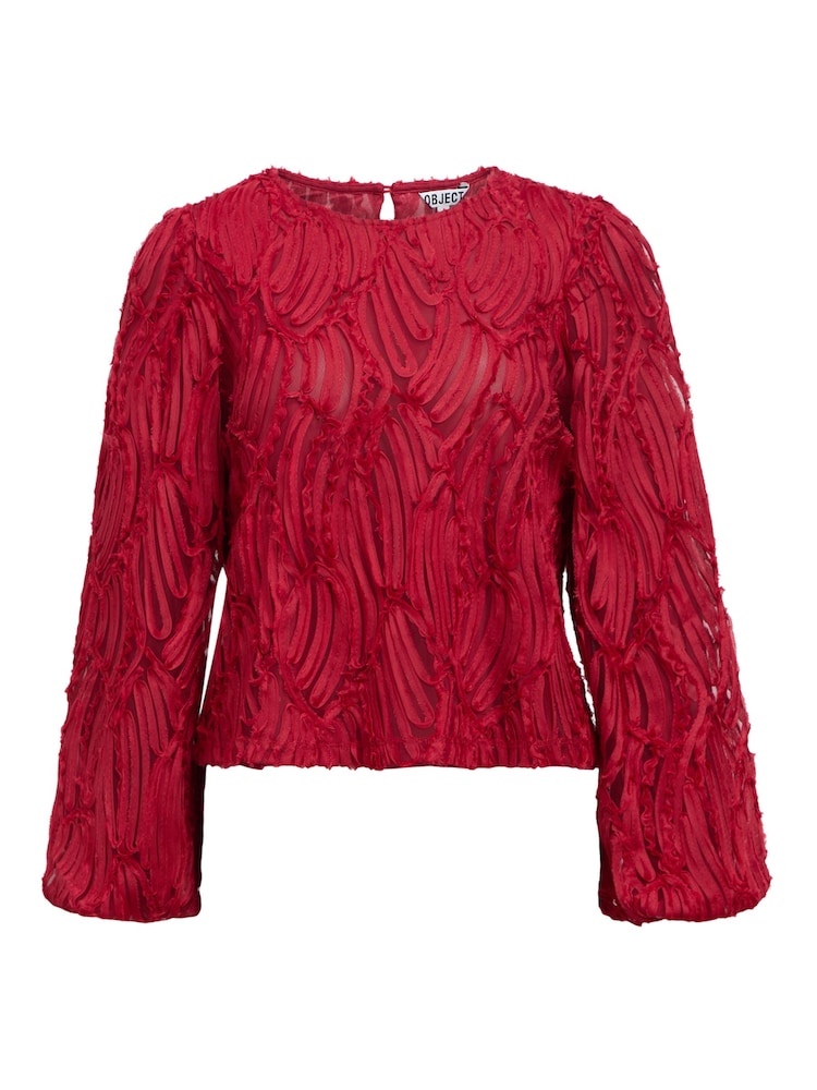 Object Long Sleeve Textured Blouse - صورة 6 من 6