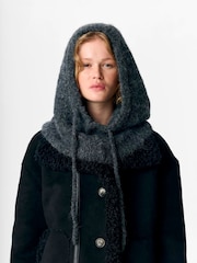 OBJECT Grey Knit Balaclava Scarves - Image 1 of 3