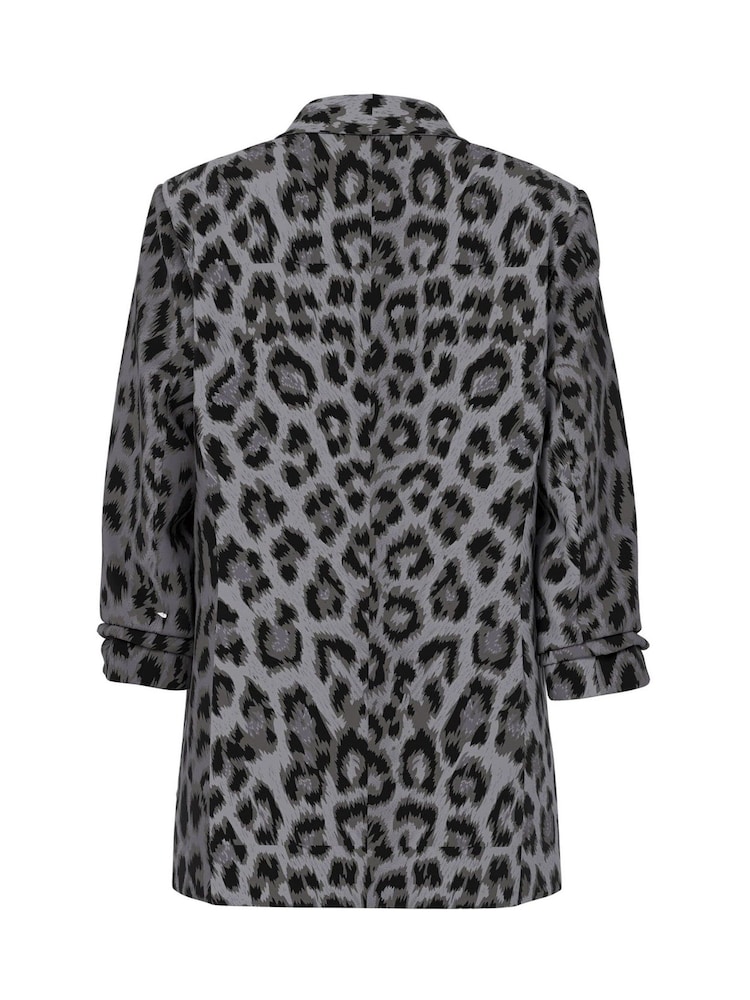 Pieces Grey Printed Blazer - Image 5 of 5