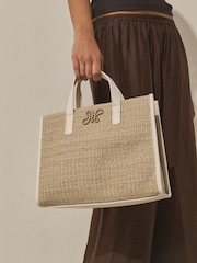 Asili - Raffia Effect Mkono Ulioshika Mfuko - Picha 4 kati ya 9