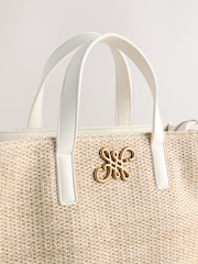 Asili - Raffia Effect Mkono Ulioshika Mfuko - Picha 8 kati ya 9