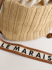 Natural Raffia Effect Bucket Bag - Image 8 of 10