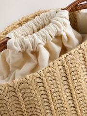 Natural Raffia Effect Bucket Bag - Image 9 of 10