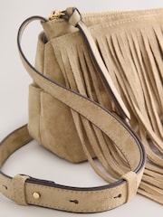 Πέτρα - Τσάντα χιαστί με κρόσια από σουέτ - Εικόνα 5 από 6