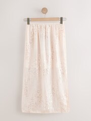 Neutral Sequin Midi Skirt - Image 6 of 8