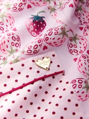Cath Kidston Pink Button Through Raspberry Check Print Pyjamas Set - Image 4 of 4