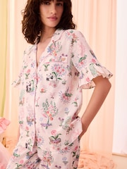 Cath Kidston Ecru Island Print Button Through Pyjamas Set - Image 6 of 8