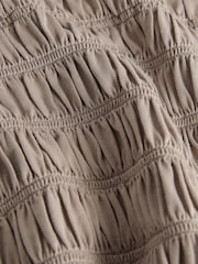 The Set 2 Pack Jersey Smocked Sleeveless Tops Pink/Brown - Image 4 of 5