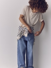 The Set 4 Pack Short Sleeve Cotton Henley T-Shirts Blue/Brown/Cream - Image 3 of 5