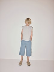 The Set 3 Pack Cotton Jersey Sleeveless T-Shirts Green/Grey/White - Image 5 of 6