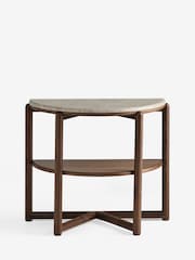 MADE.COM Walnut and Marble Everett Sofa Side Table - Image 4 of 6