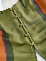 Ecru/Brown Print Satin Camisole - Image 7 of 7